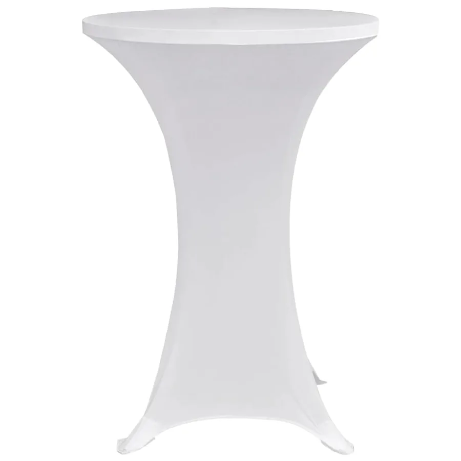 Housses élastiques de table Ø 70 cm Blanc 4 pcs - 4