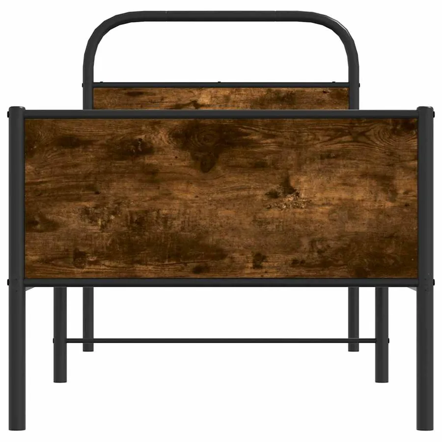 Cadre de lit sans matelas 75x190cm chêne sonoma bois ingénierie - 5