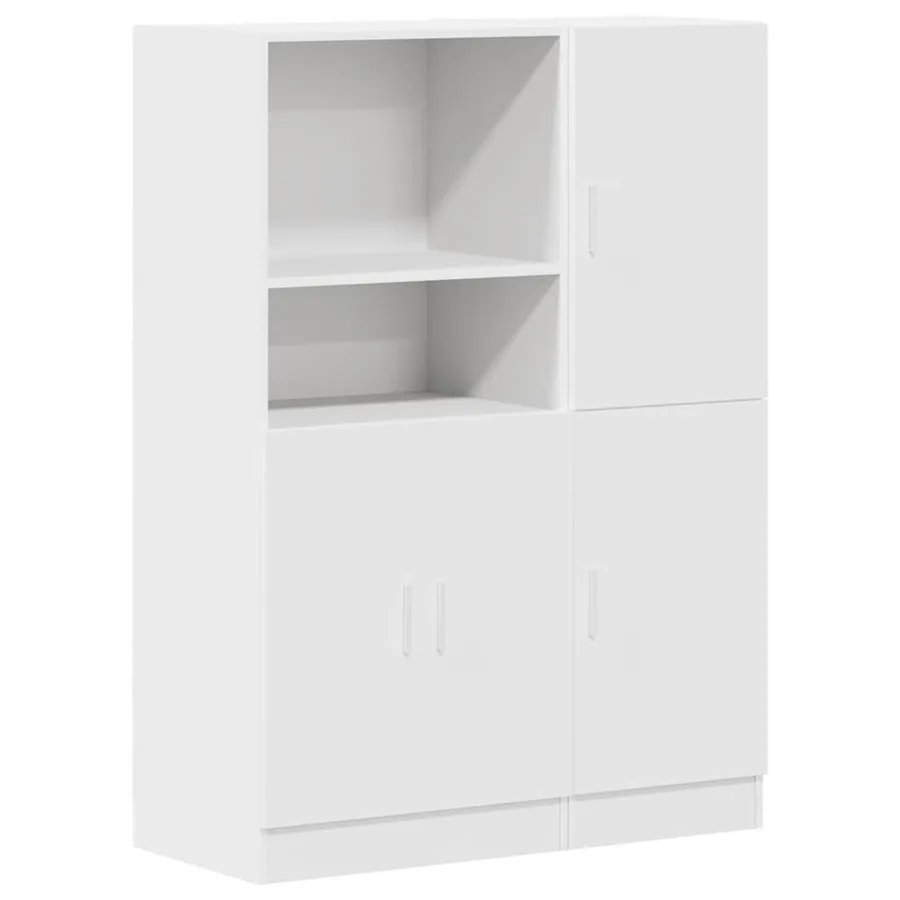 Ensemble d'armoires de cuisine 2 pcs blanc bois d'ingénierie - 2