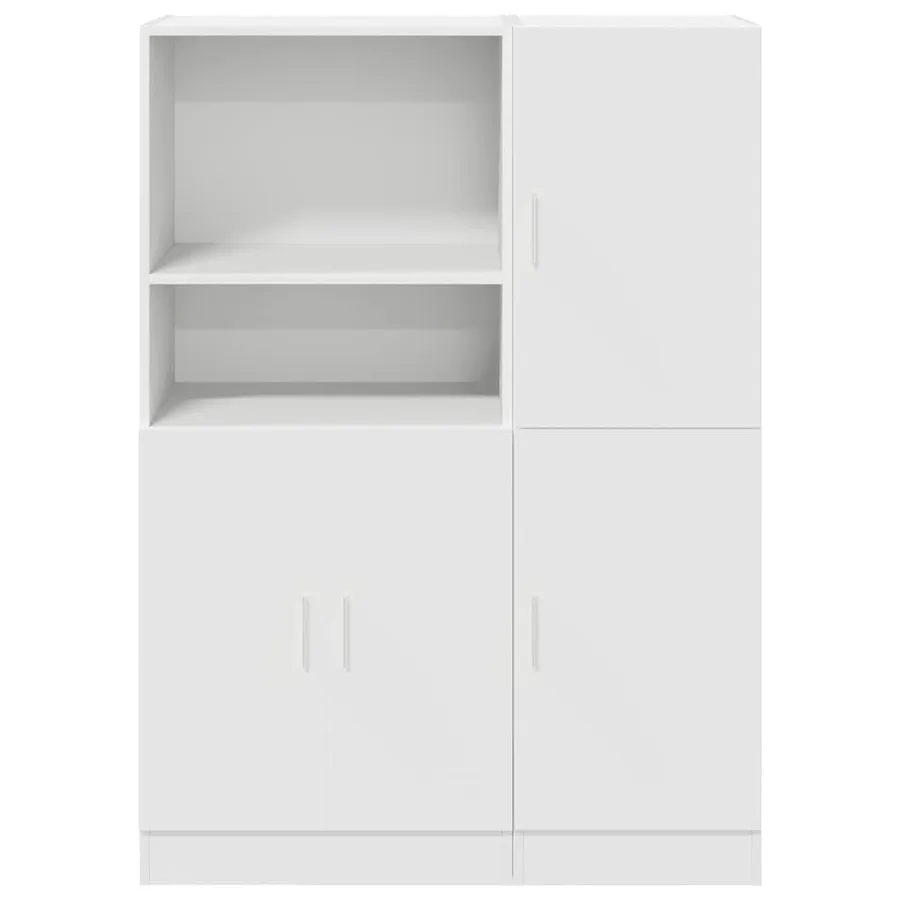 Ensemble d'armoires de cuisine 2 pcs blanc bois d'ingénierie - 4