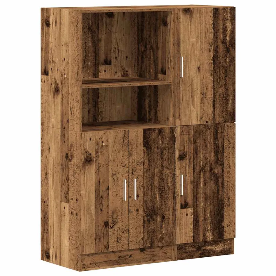 Ensemble d'armoires de cuisine 2 pcs vieux bois - 2