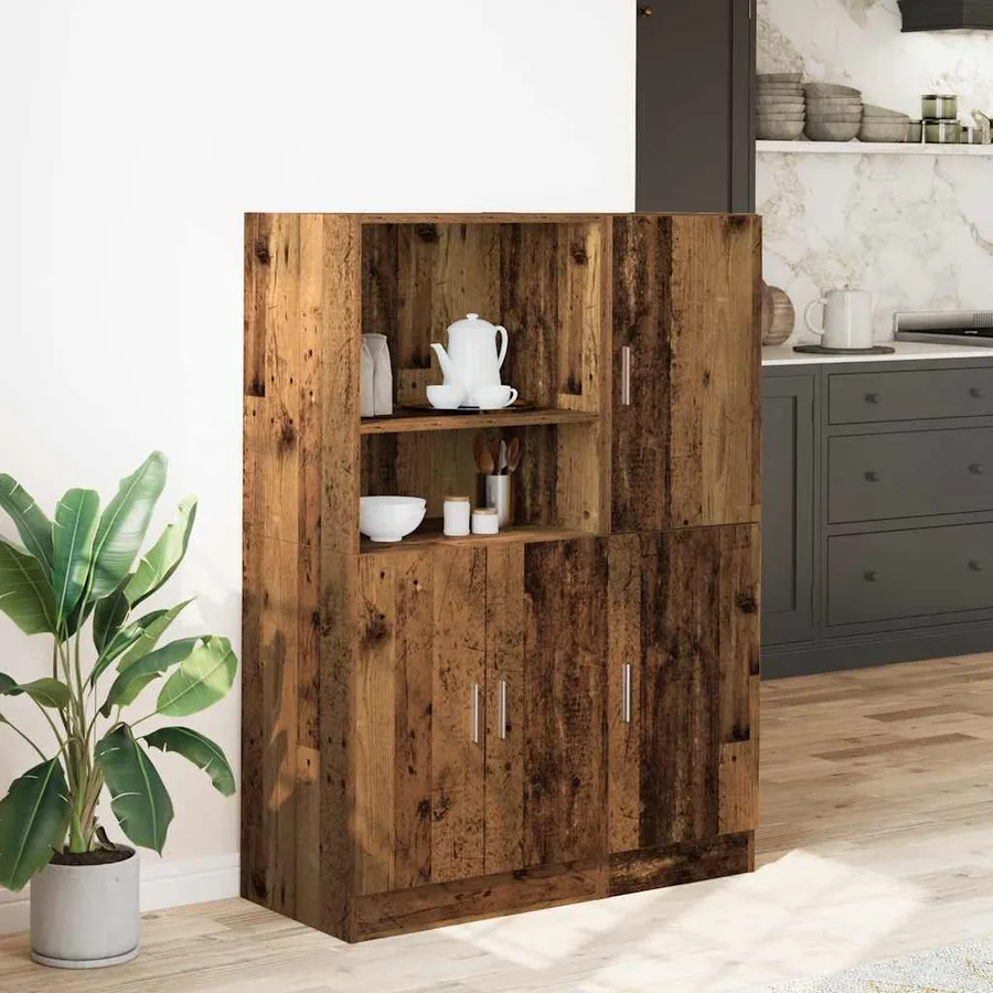 Ensemble d'armoires de cuisine 2 pcs vieux bois - 3
