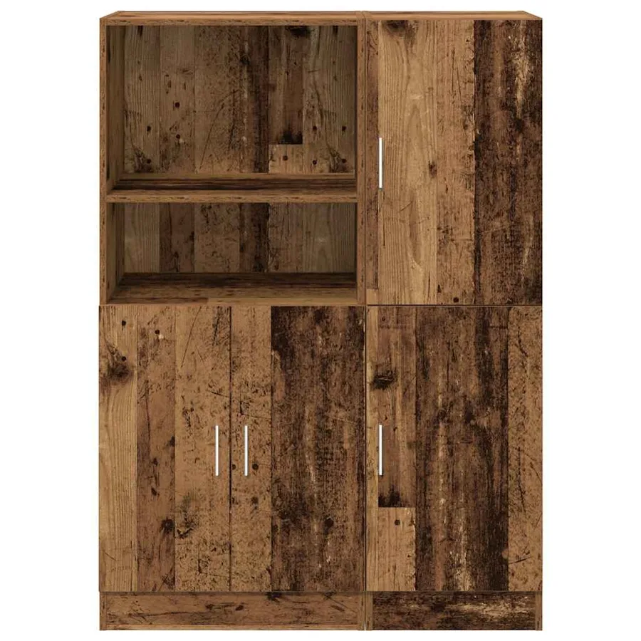 Ensemble d'armoires de cuisine 2 pcs vieux bois - 5