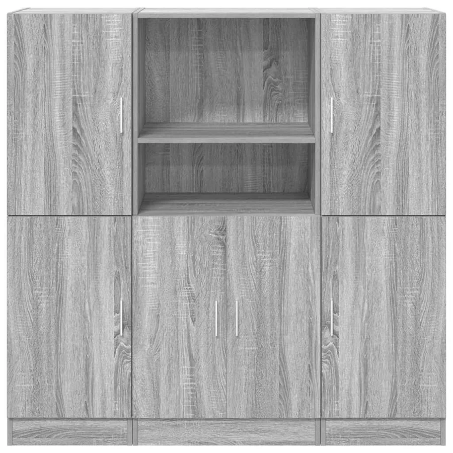 Ensemble d'armoires de cuisine 3 pcs sonoma gris - 5