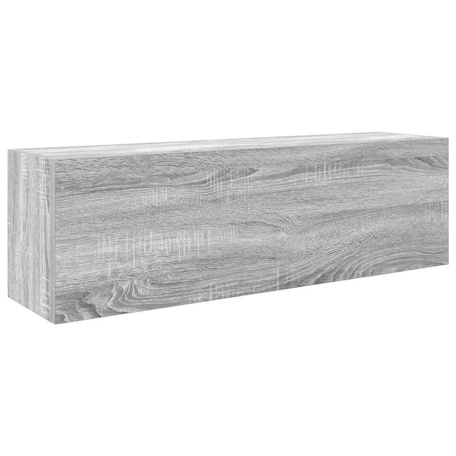 Armoire murale de bain sonoma gris 100x25x30 cm bois ingénierie - 2