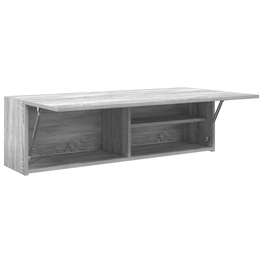 Armoire murale de bain sonoma gris 100x25x30 cm bois ingénierie - 5