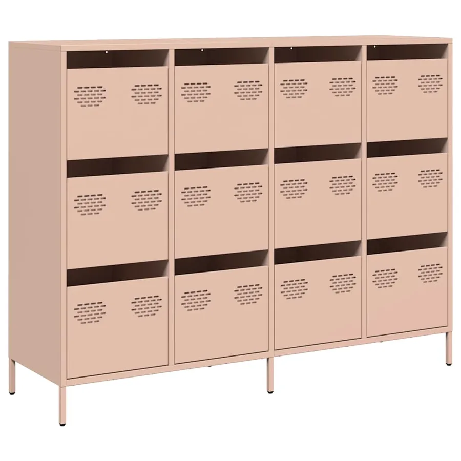 Buffet rose 135x39x103,5 cm acier laminé à froid - 2
