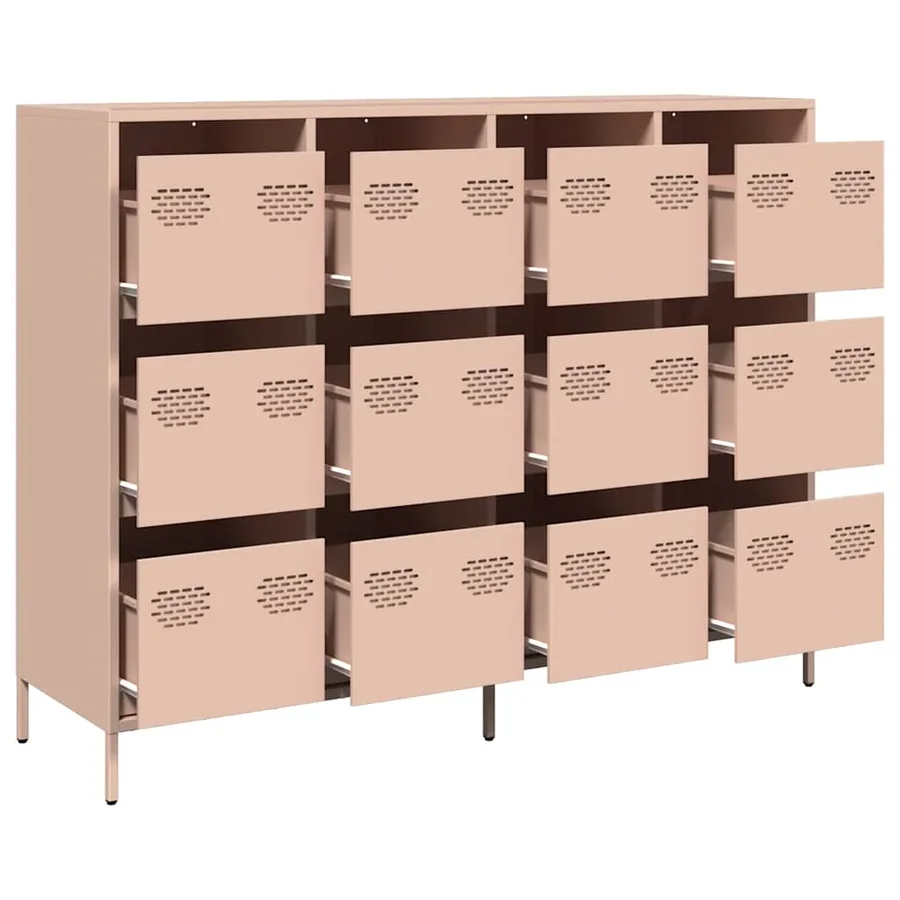 Buffet rose 135x39x103,5 cm acier laminé à froid - 4