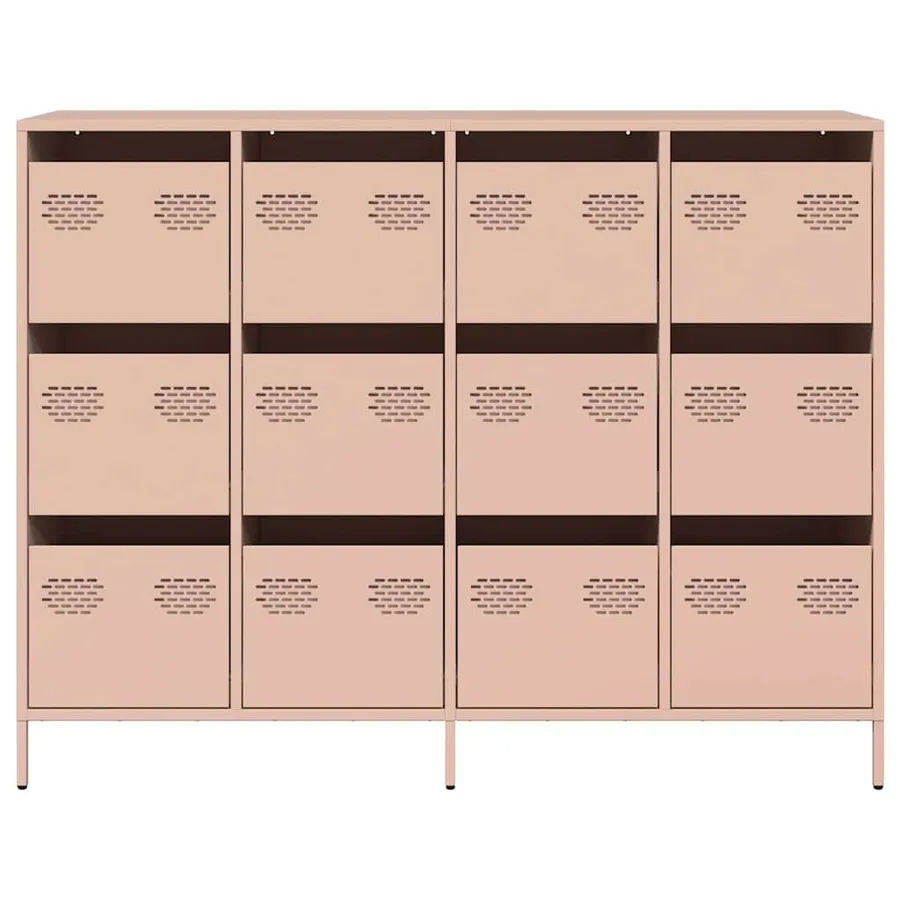 Buffet rose 135x39x103,5 cm acier laminé à froid - 5