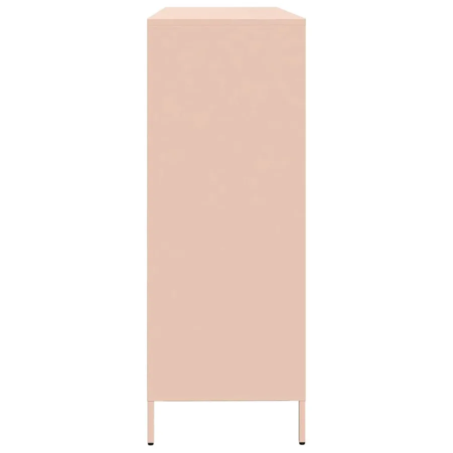 Buffet rose 135x39x103,5 cm acier laminé à froid - 6