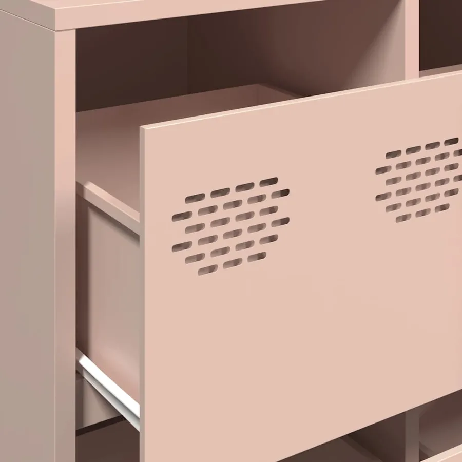 Buffet rose 135x39x103,5 cm acier laminé à froid - 9