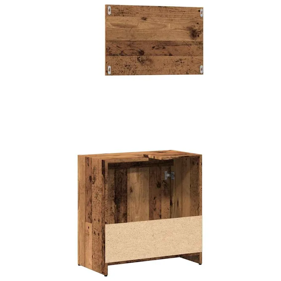 Ensemble de meubles salle de bain 2 pcs bois d'ingénierie - 6