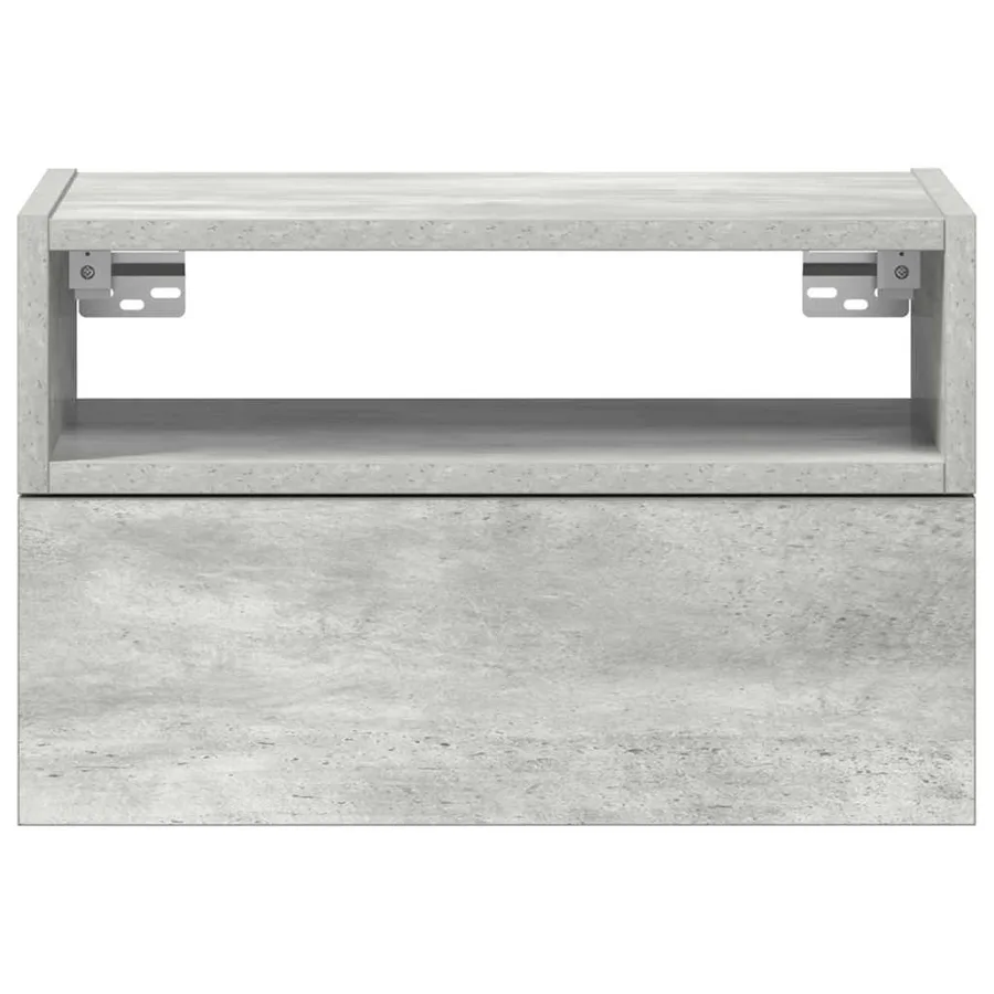 Table de chevet murale gris béton 45x26x28,5 cm - 4