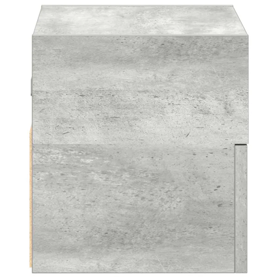 Table de chevet murale gris béton 45x26x28,5 cm - 6