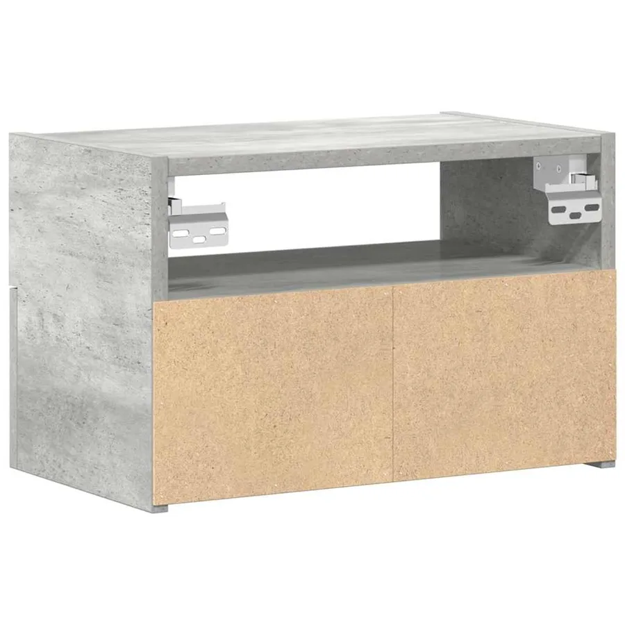 Table de chevet murale gris béton 45x26x28,5 cm - 7