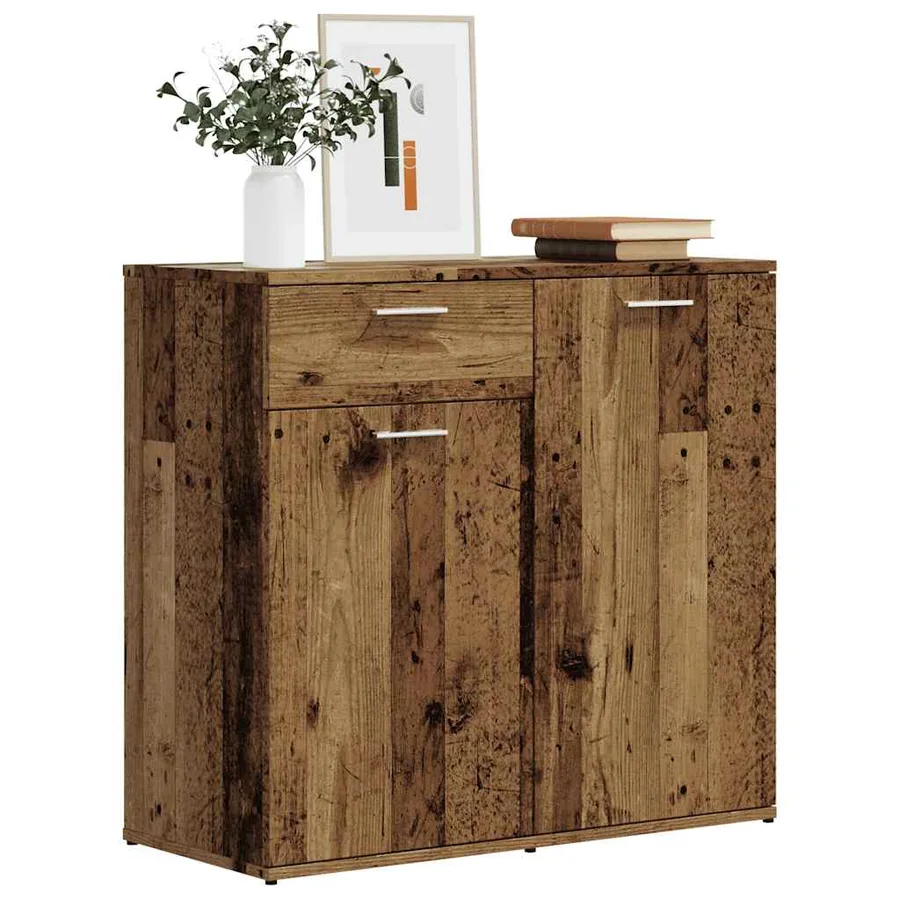 Buffet vieux bois 80x36x75 cm bois d'ingénierie - 3