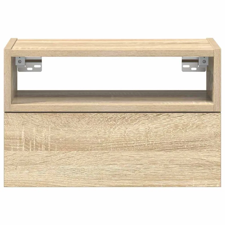 Table de chevet murale chêne sonoma 45x26x28,5 cm - 4