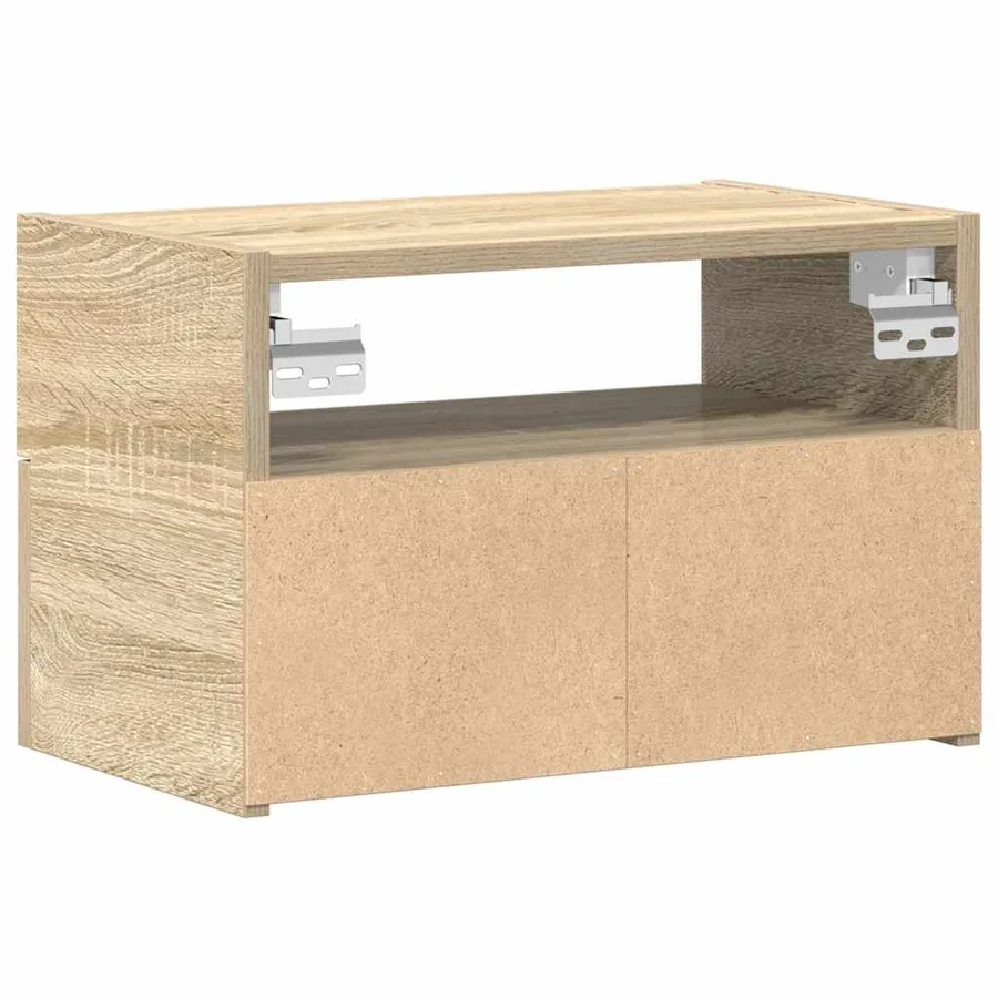Table de chevet murale chêne sonoma 45x26x28,5 cm - 7