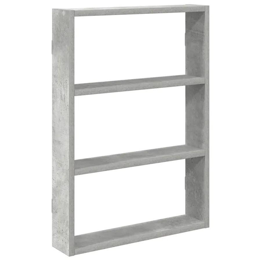 Étagère murale gris béton 43x9x60 cm bois d'ingénierie - 2