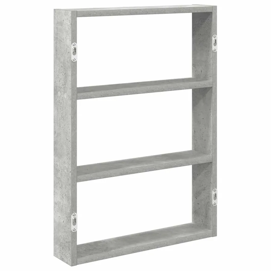 Étagère murale gris béton 43x9x60 cm bois d'ingénierie - 6