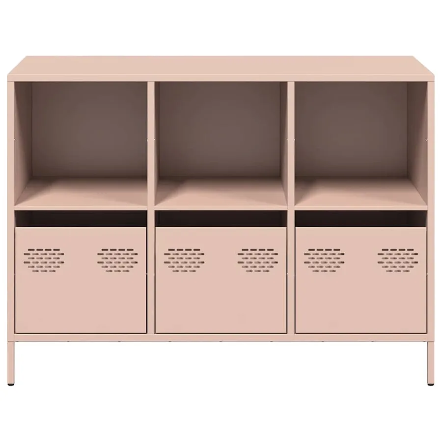 Buffet rose 101,5x39x73,5 cm acier laminé à froid - 5