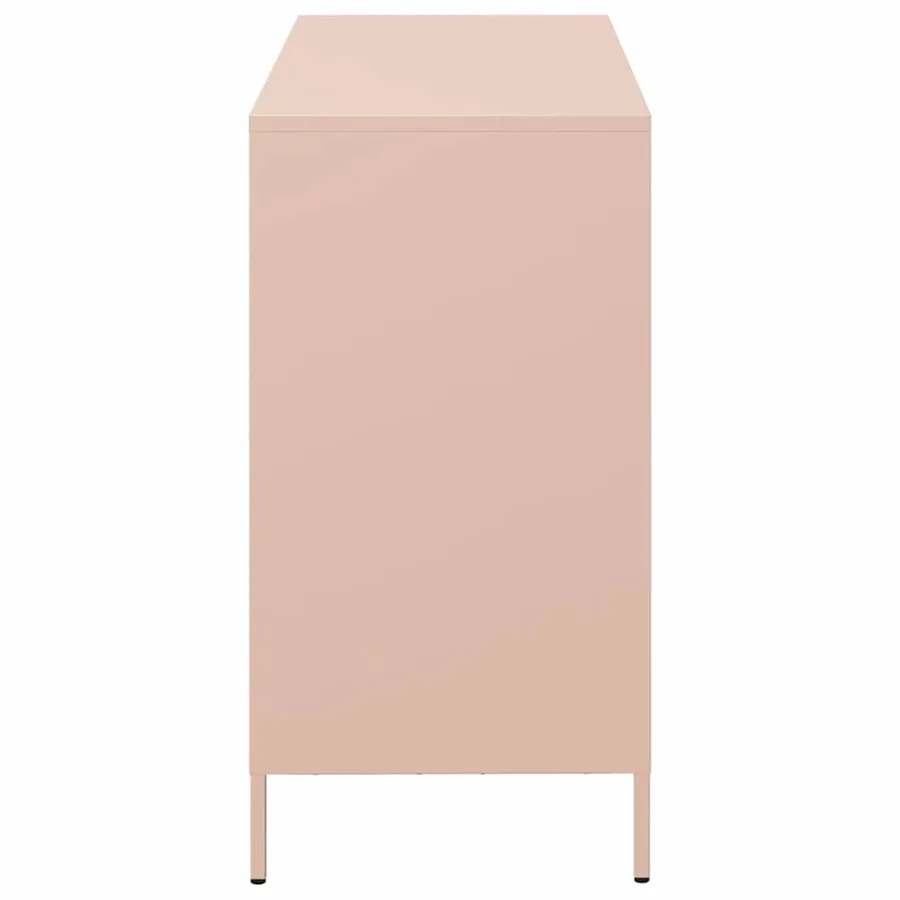 Buffet rose 101,5x39x73,5 cm acier laminé à froid - 6