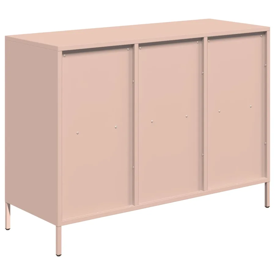 Buffet rose 101,5x39x73,5 cm acier laminé à froid - 7