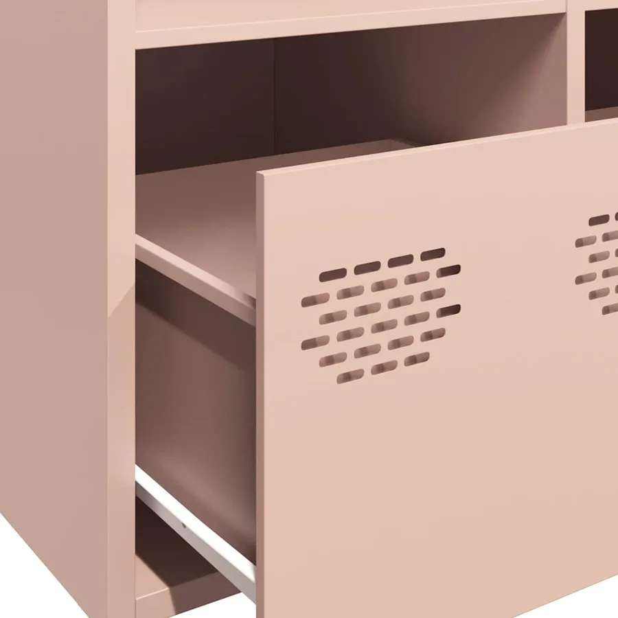 Buffet rose 101,5x39x73,5 cm acier laminé à froid - 9