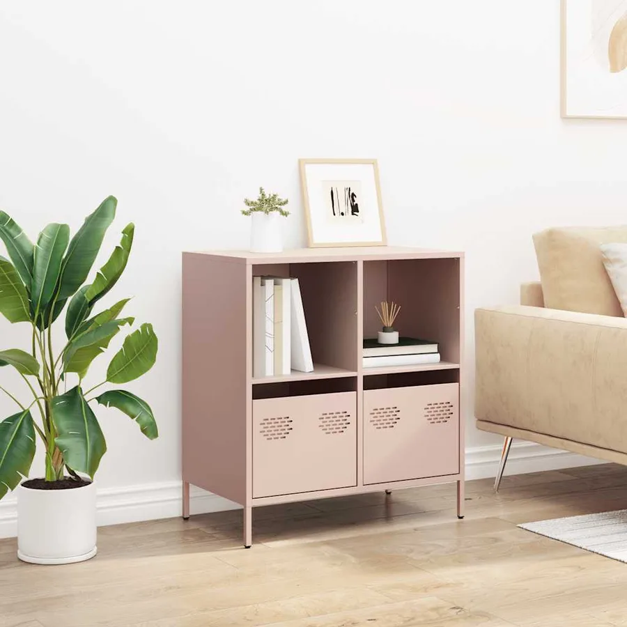 Buffet rose 68x39x73,5 cm acier laminé à froid - 3