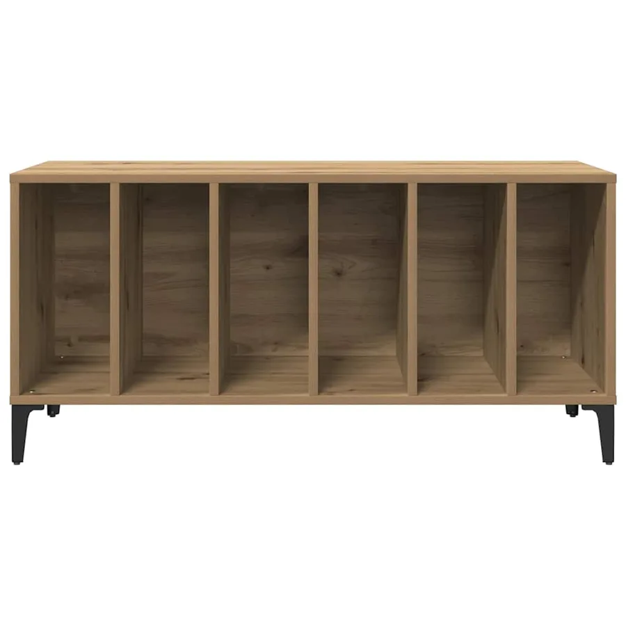 Armoire à disques chêne artisanal 100x38x48cm bois d'ingénierie - 4