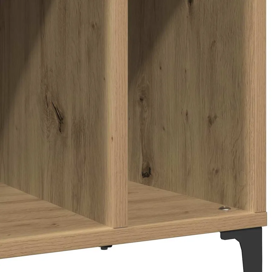 Armoire à disques chêne artisanal 100x38x48cm bois d'ingénierie - 7