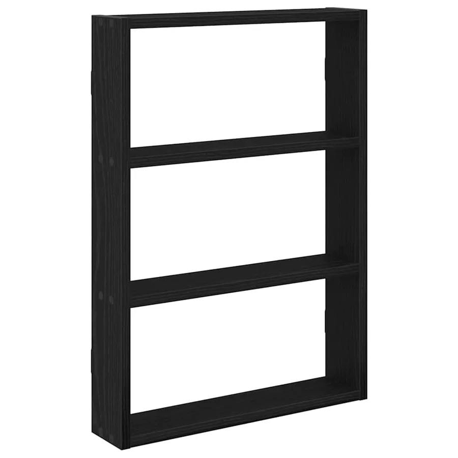 Étagère murale noir 43x9x60 cm bois d'ingénierie - 2