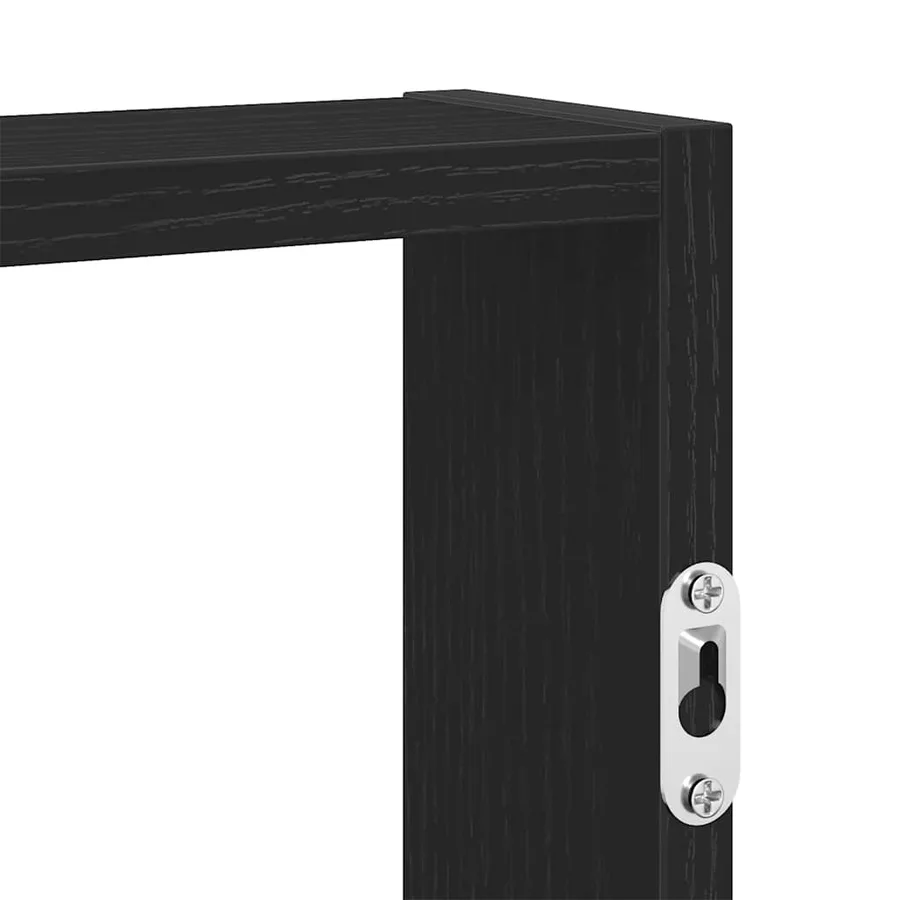 Étagère murale noir 43x9x60 cm bois d'ingénierie - 7
