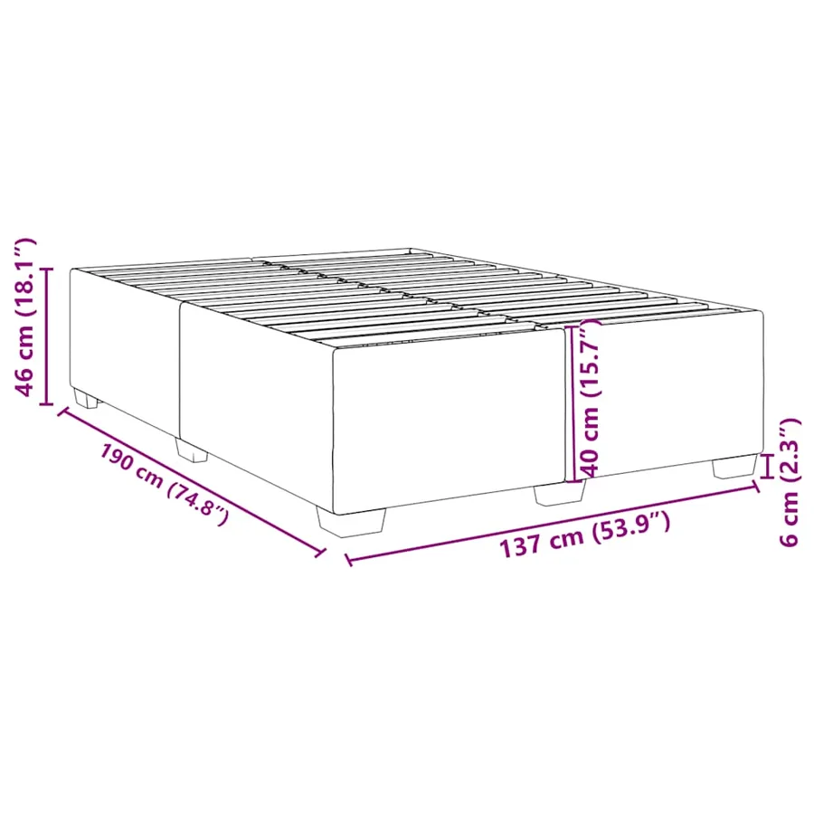 Cadre de lit sans matelas blanc similicuir - 9