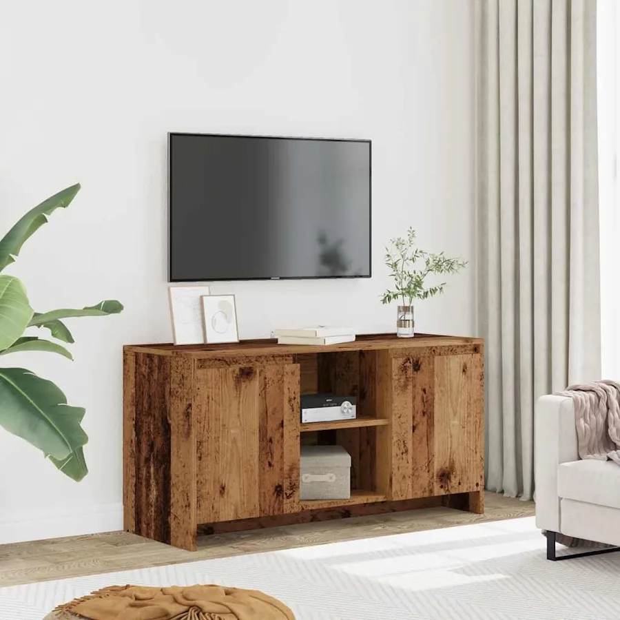 Meuble TV vieux bois 102x37,5x52,5 cm bois d'ingénierie - 3