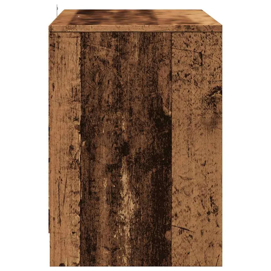 Meuble TV vieux bois 102x37,5x52,5 cm bois d'ingénierie - 5