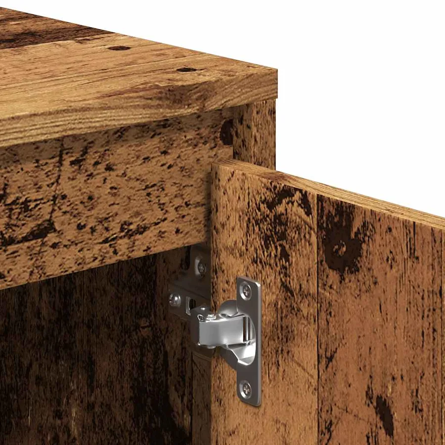 Meuble TV vieux bois 102x37,5x52,5 cm bois d'ingénierie - 8