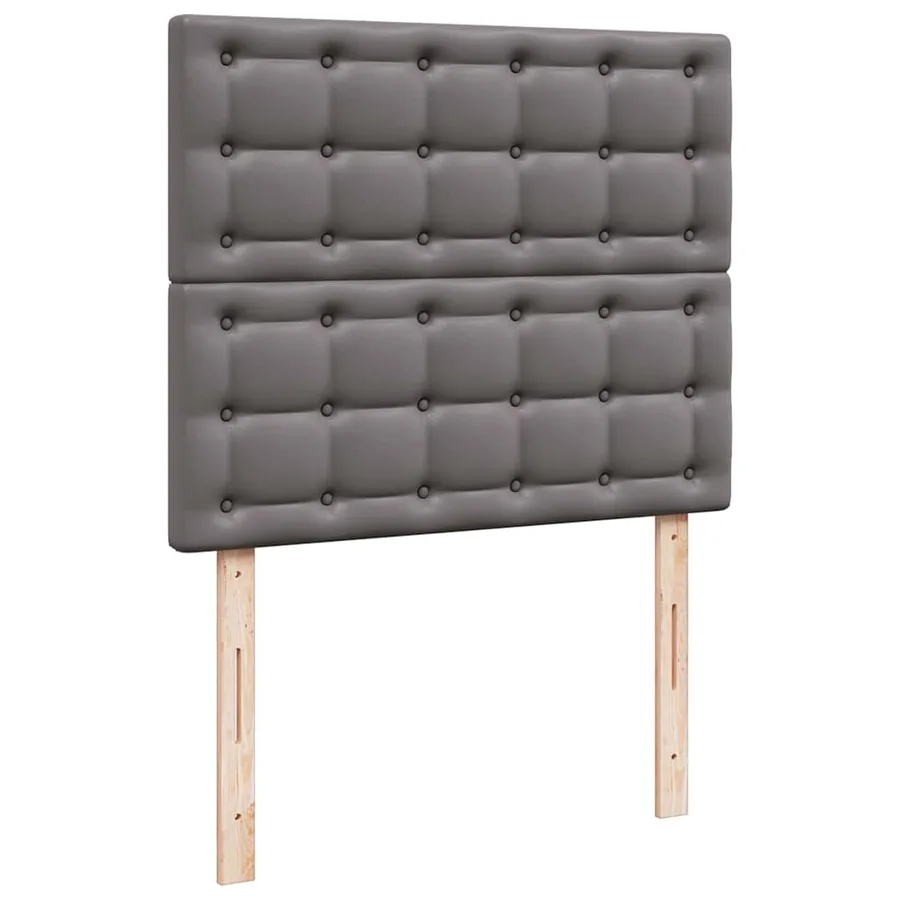 Cadre de lit ottoman avec matelas gris 120x190 cm similicuir - 10