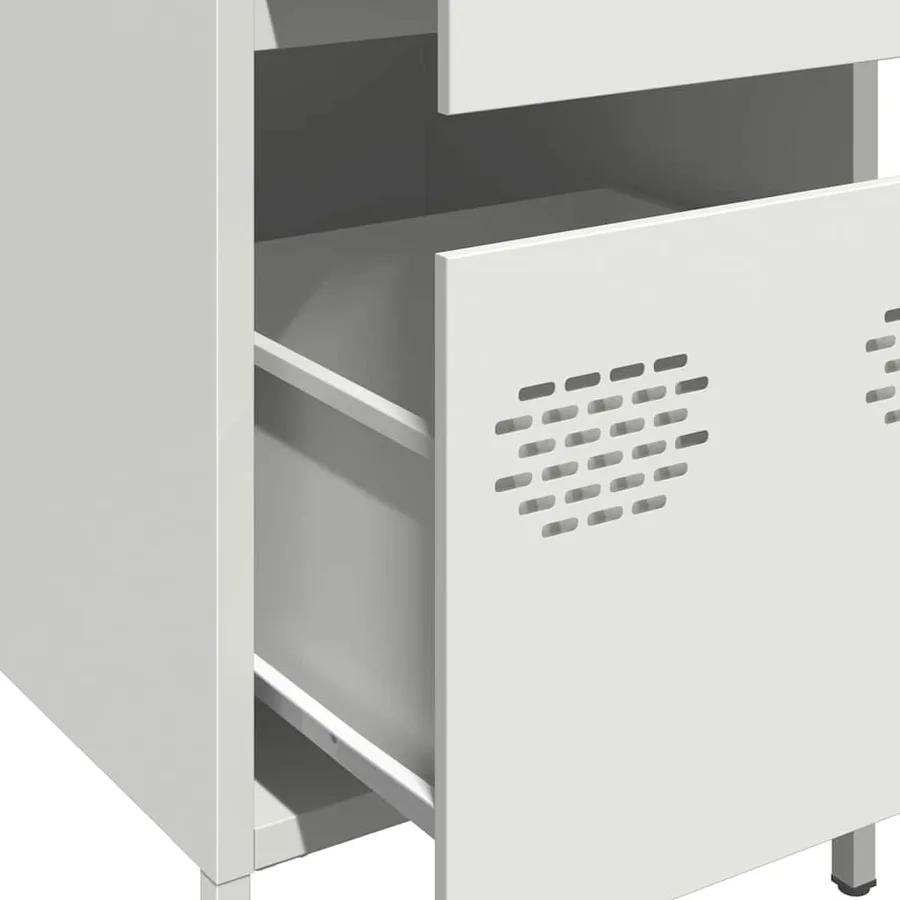 Buffet blanc 35x39x73,5 cm acier laminé à froid - 9