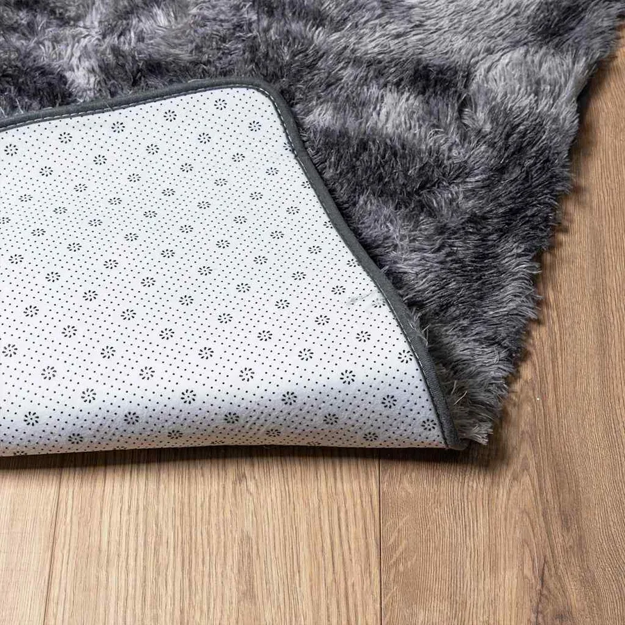 Tapis Shaggy à poils longs NAVARRA gris foncé 200x290 cm - 6