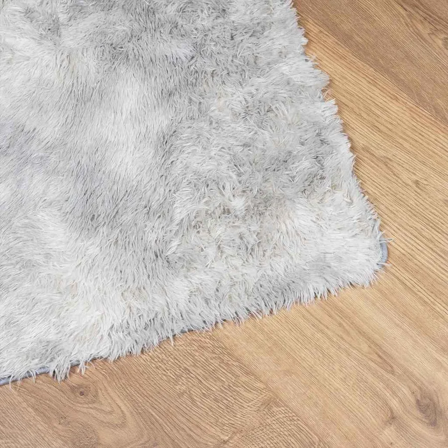 Tapis shaggy à poils longs NAVARRA gris argenté 80x150 cm - 4