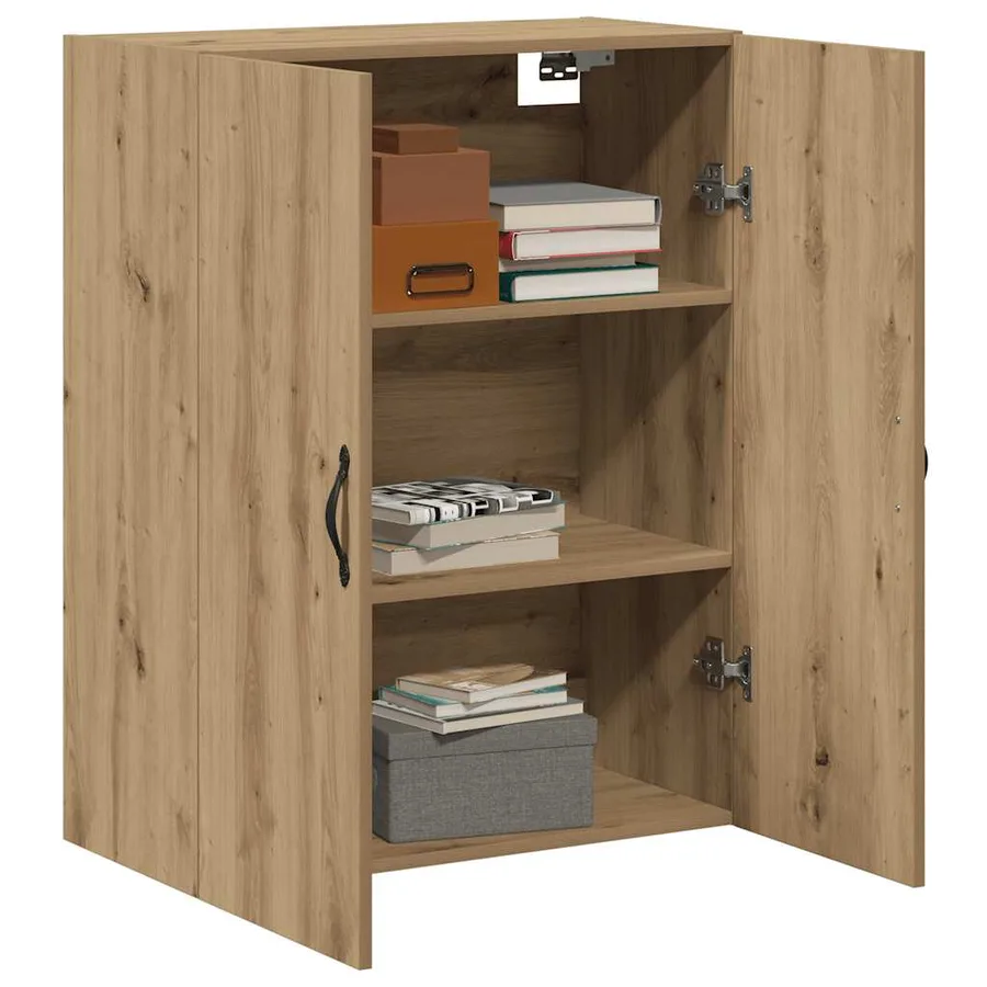 Armoire murale chêne artisanal 69,5x34x90 cm bois d'ingénierie - 3