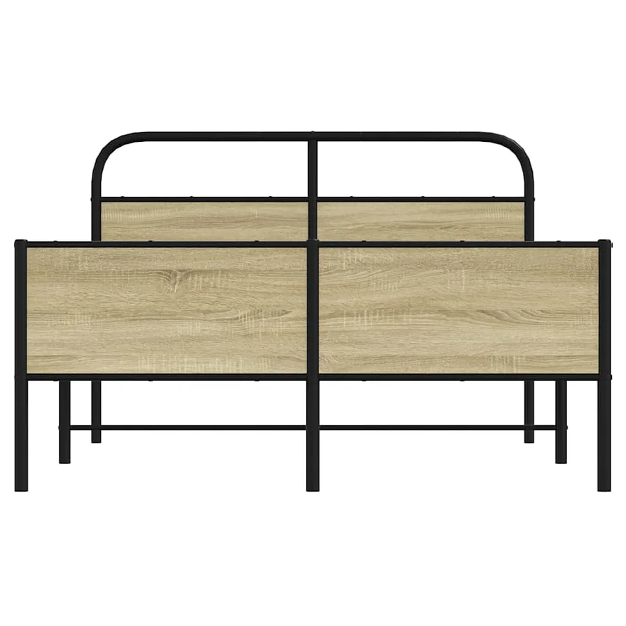 Cadre de lit sans matelas 120x200 cm chêne sonoma - 5