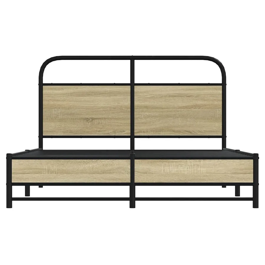 Cadre de lit sans matelas 120x190 cm cm chêne sonoma - 5