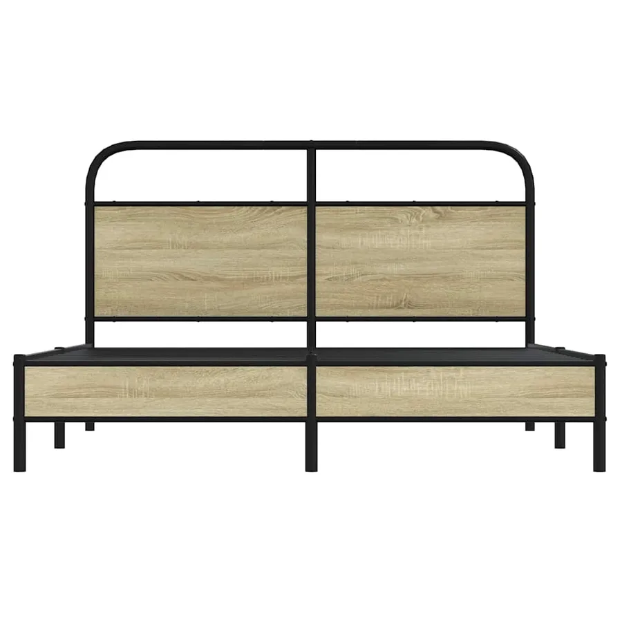 Cadre de lit sans matelas 150x200 cm chêne sonoma - 5