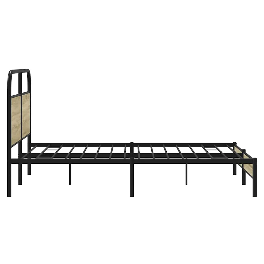 Cadre de lit sans matelas 150x200 cm chêne sonoma - 6