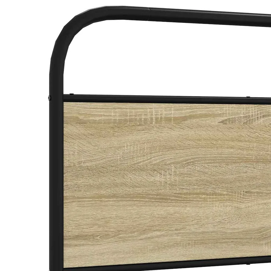 Cadre de lit sans matelas 150x200 cm chêne sonoma - 8