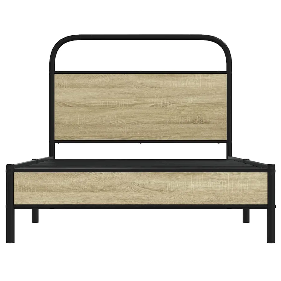 Cadre de lit sans matelas 107x203 cm chêne sonoma - 5