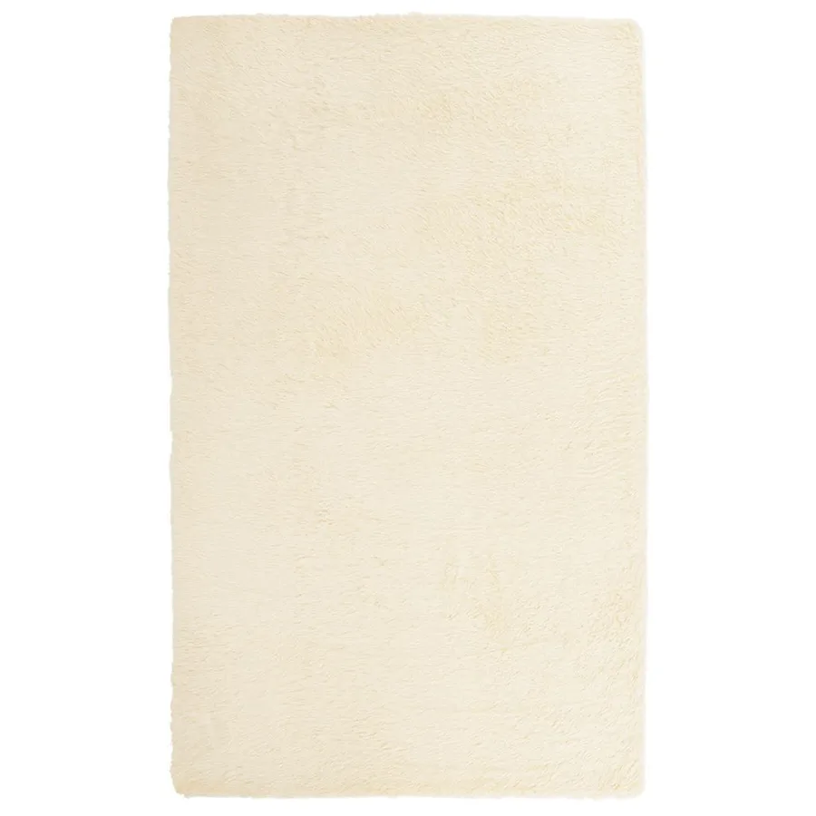 Tapis Shaggy à poils longs NAVARRA crème 80x150 cm polyester - 2