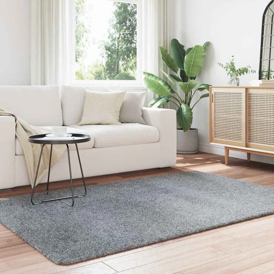 Tapis Shaggy à poils longs NAVARRA gris clair 130x200 cm - 3